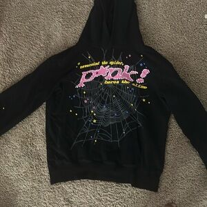 Sp5der pink hoodie